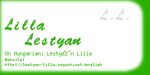 lilla lestyan business card